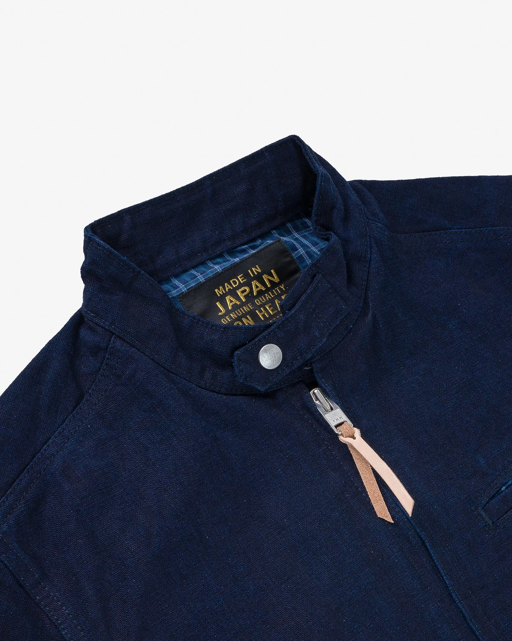 13oz Oxford Cloth Riders Jacket - Indigo