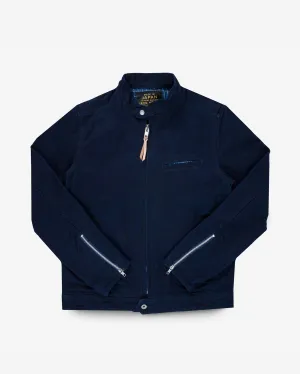 13oz Oxford Cloth Riders Jacket - Indigo