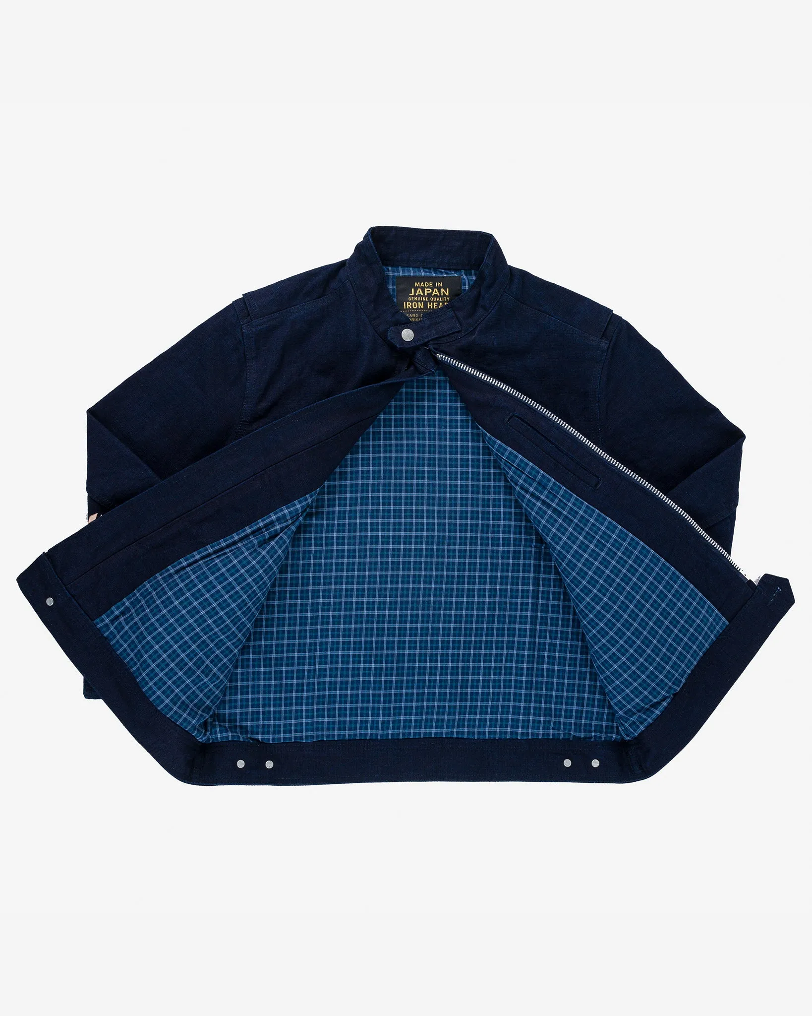 13oz Oxford Cloth Riders Jacket - Indigo