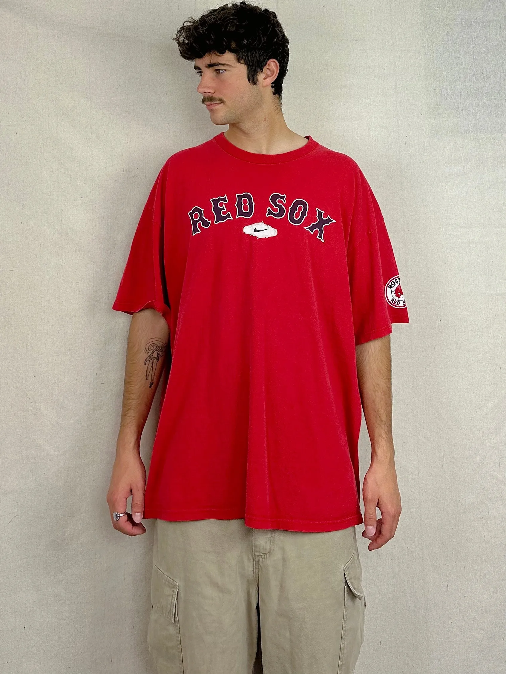 90's Nike Boston Red Sox MLB Vintage T-Shirt Size 2XL
