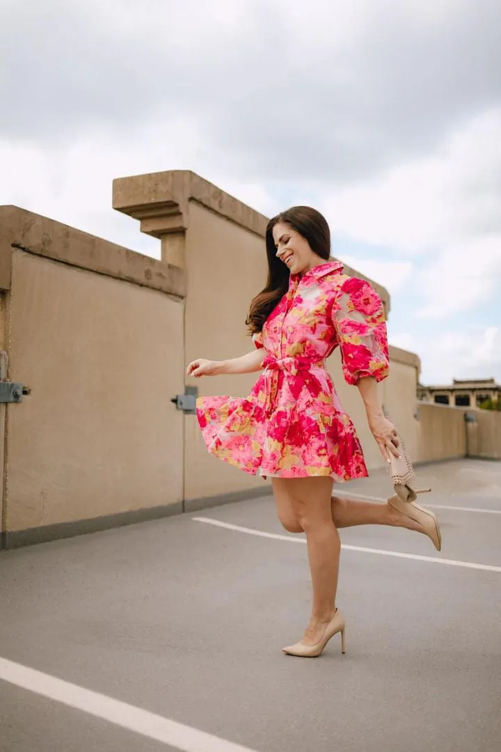 Adelaide Floral Print Mini Dress