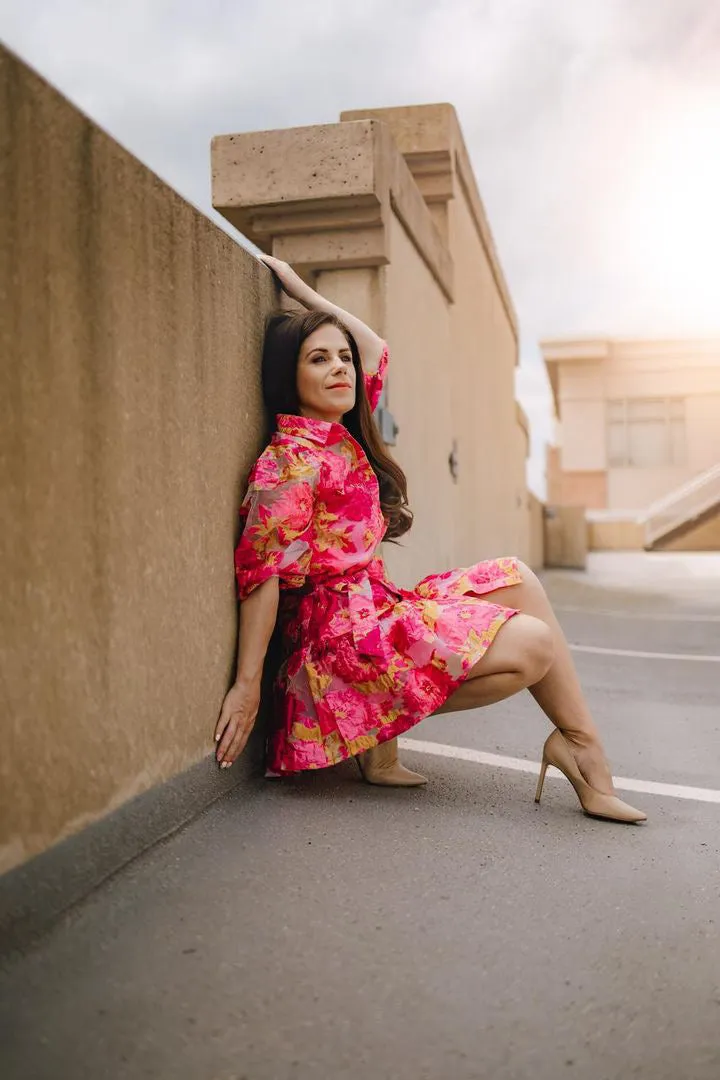 Adelaide Floral Print Mini Dress