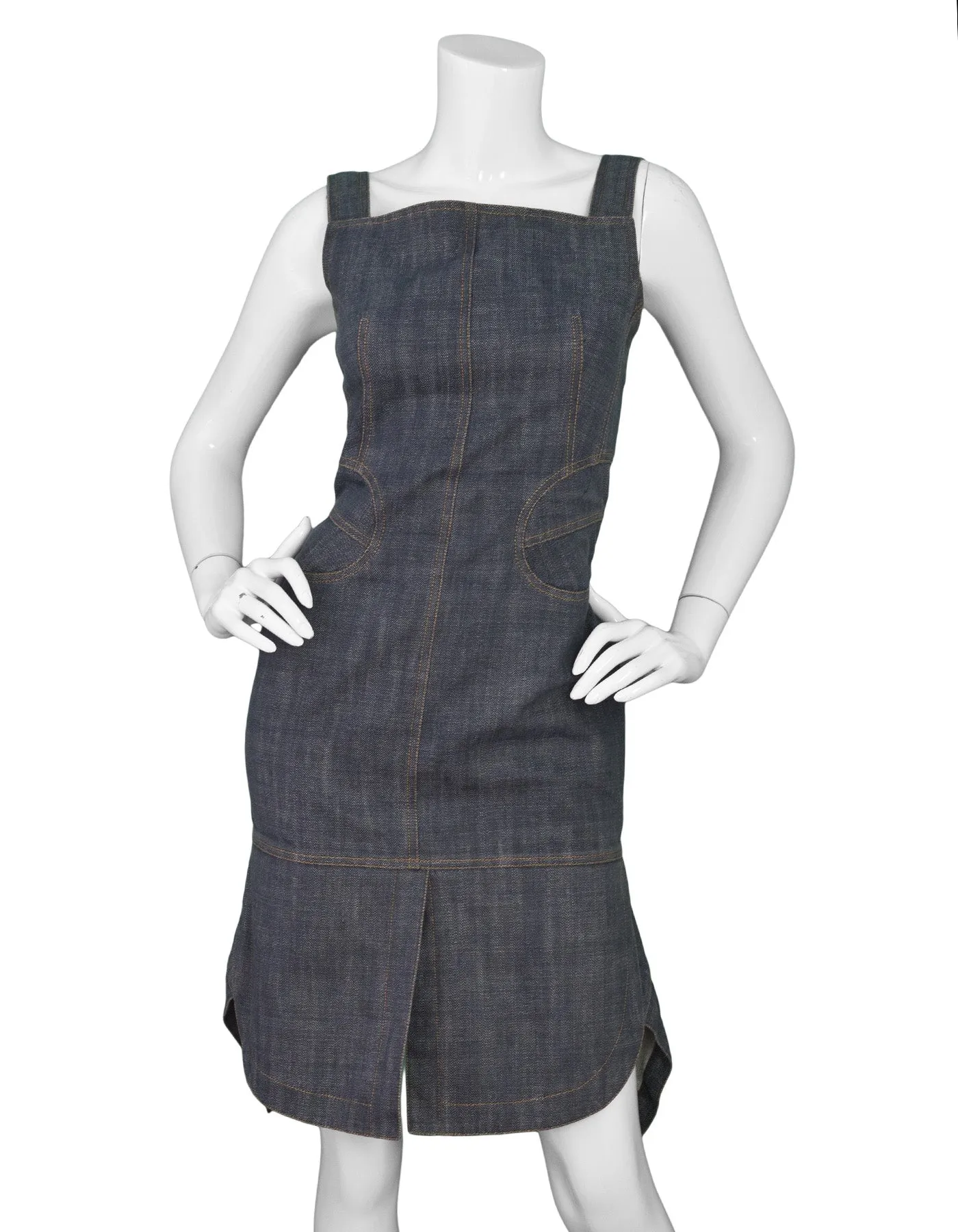 Alaia Blue Denim Dress Sz M