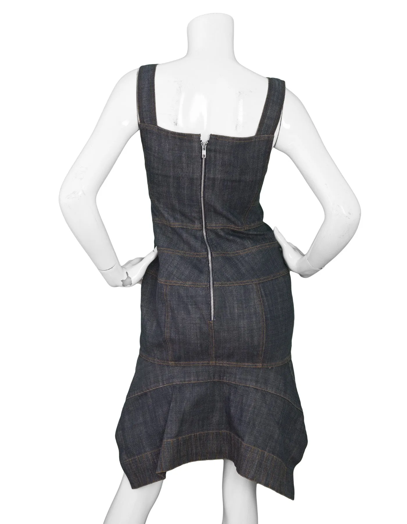 Alaia Blue Denim Dress Sz M