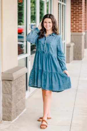 Always Need Another One Long Sleeve Denim Dress
