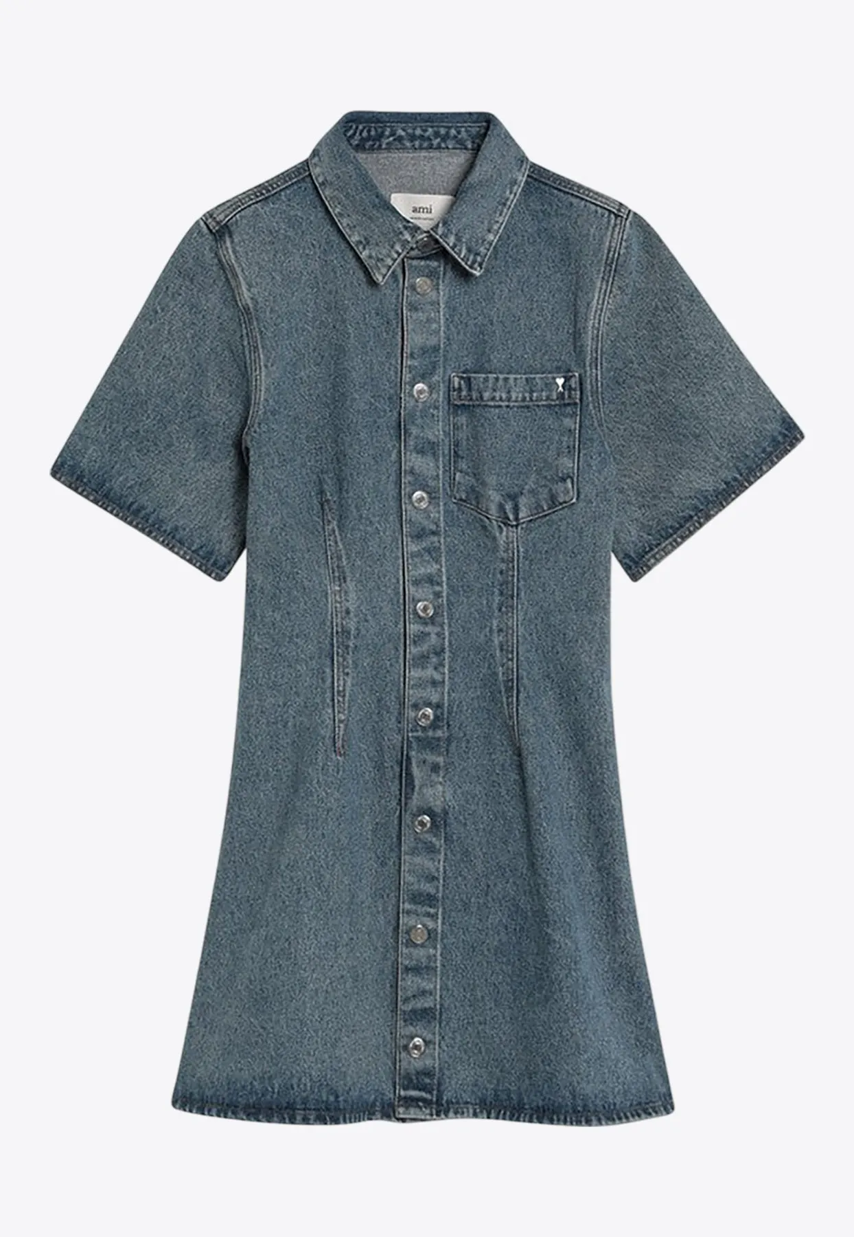 Ami De Coeur Mini Denim Shirt Dress