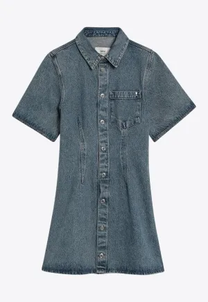 Ami De Coeur Mini Denim Shirt Dress