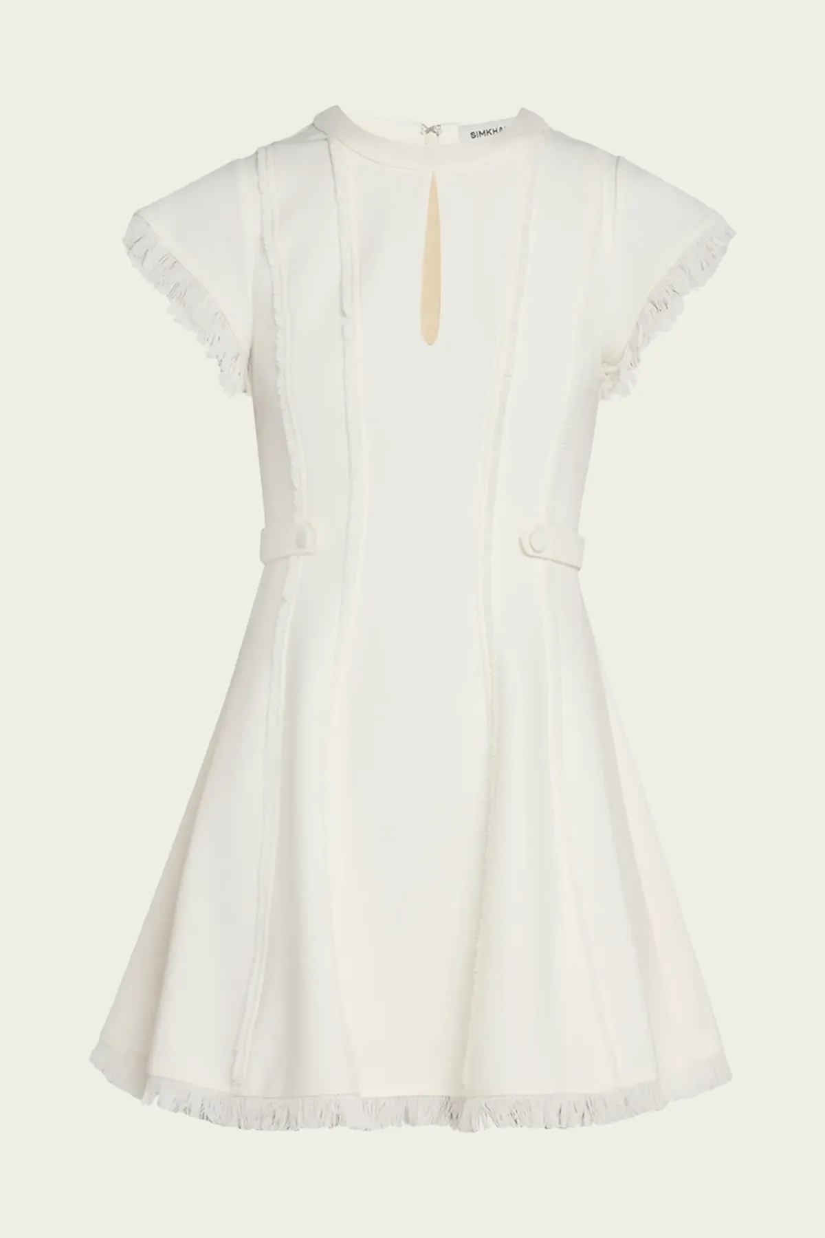 Anielle Short Sleeve Mini Dress in Snow