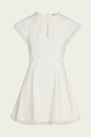 Anielle Short Sleeve Mini Dress in Snow