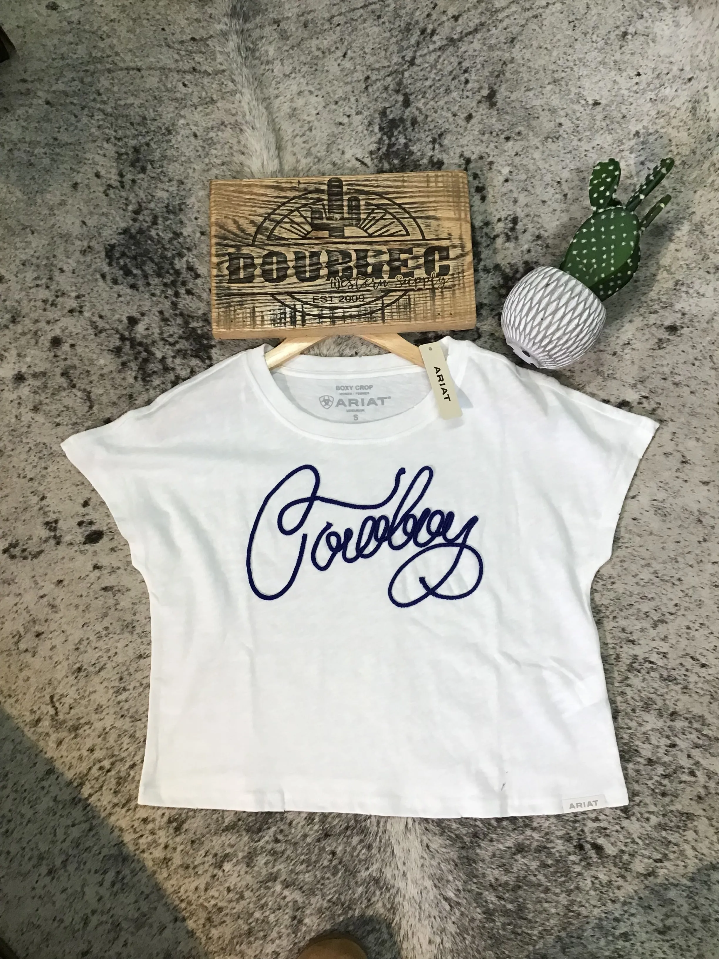 Ariat WMS Cowboy T-Shirt CLOUD DANCER