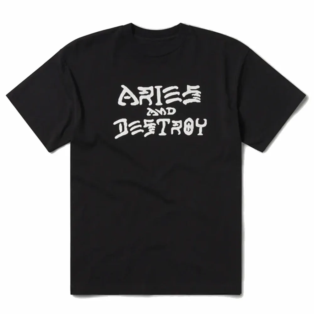 Aries Vintage Aries and Destroy SS Tee Black