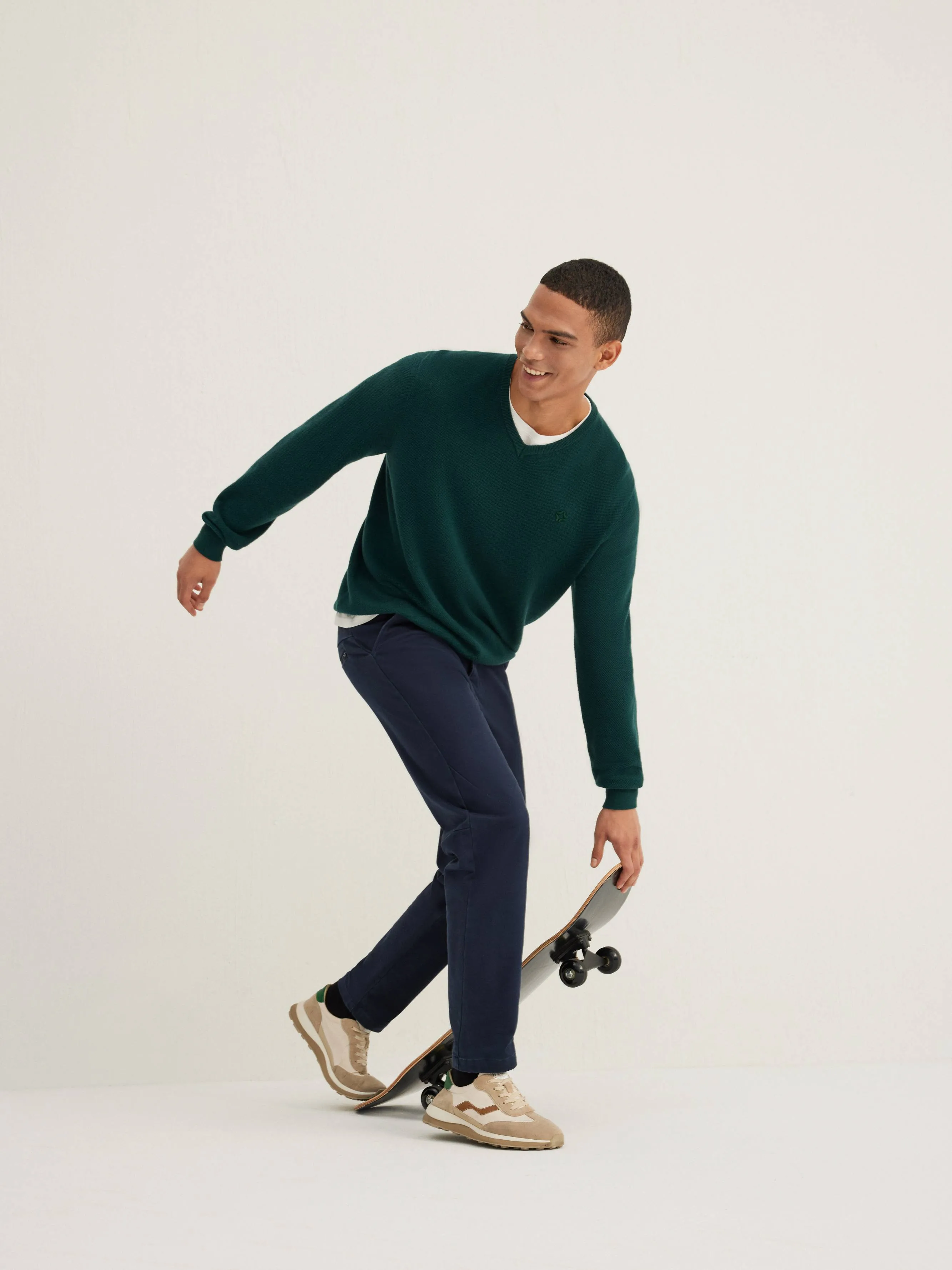 ARYAN - Slim-Fit Washed Cotton Pants