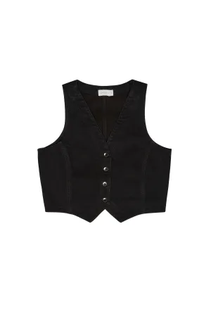 Astra Denim Vest Black