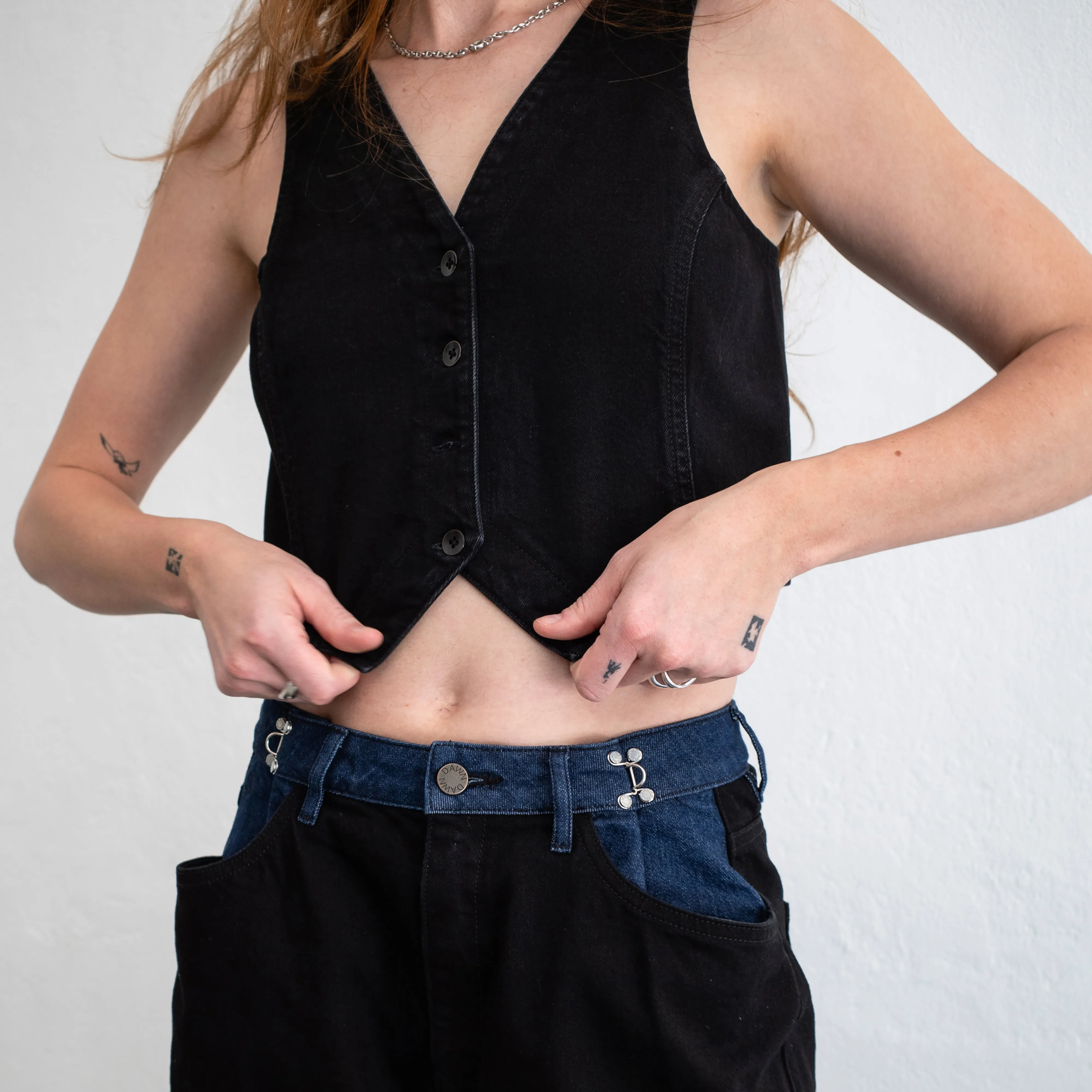Astra Denim Vest Black
