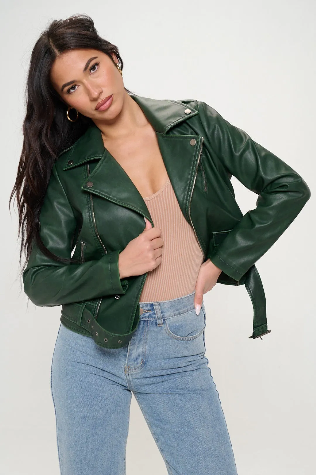 Asymmetric Belt Jacket