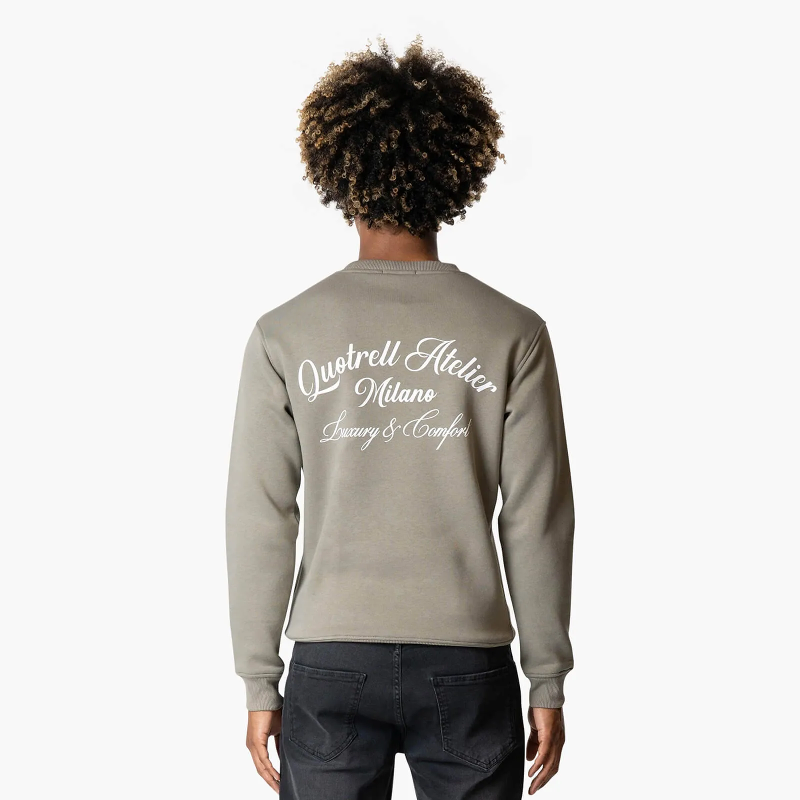 ATELIER MILANO CREWNECK | FADED OLIVE/WHITE