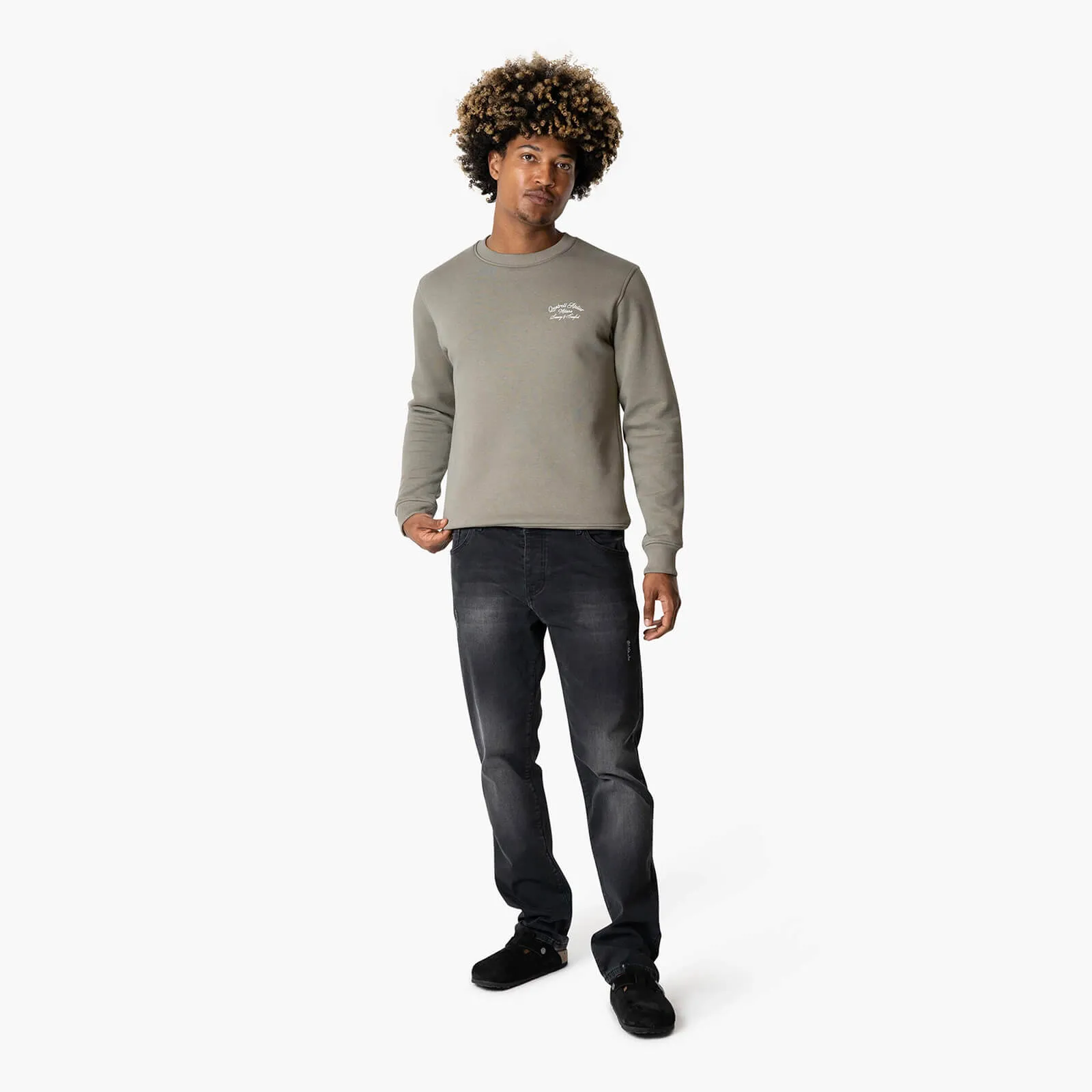 ATELIER MILANO CREWNECK | FADED OLIVE/WHITE