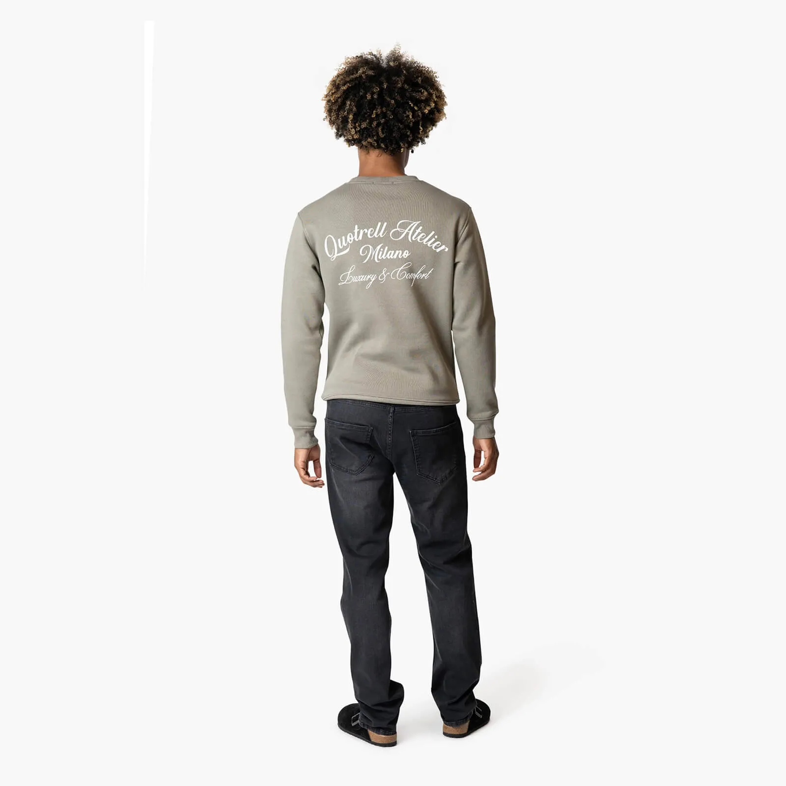 ATELIER MILANO CREWNECK | FADED OLIVE/WHITE