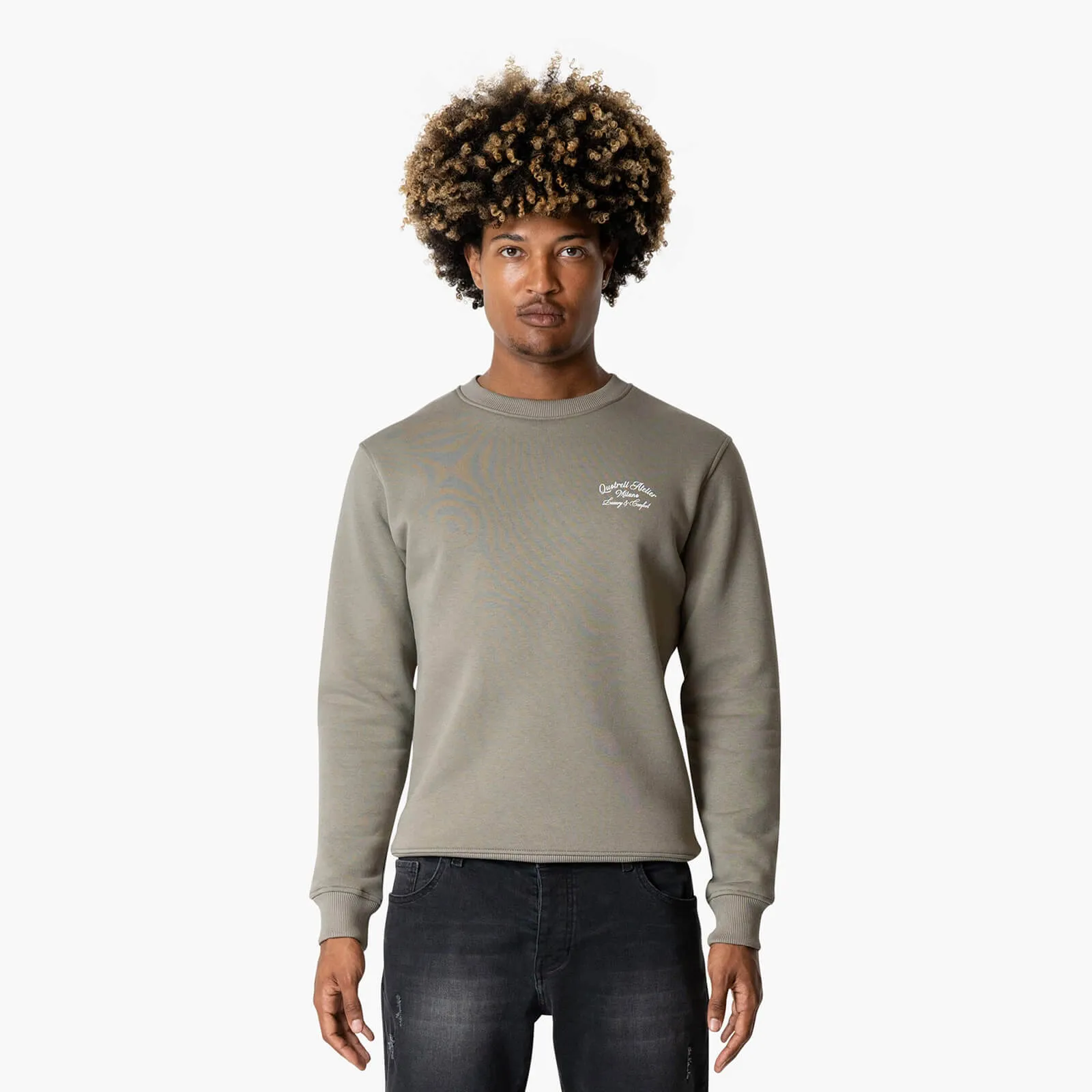 ATELIER MILANO CREWNECK | FADED OLIVE/WHITE