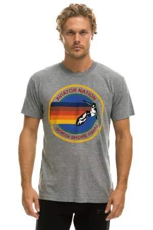 AVIATOR NATION NORTH SHORE TEE - HEATHER GREY