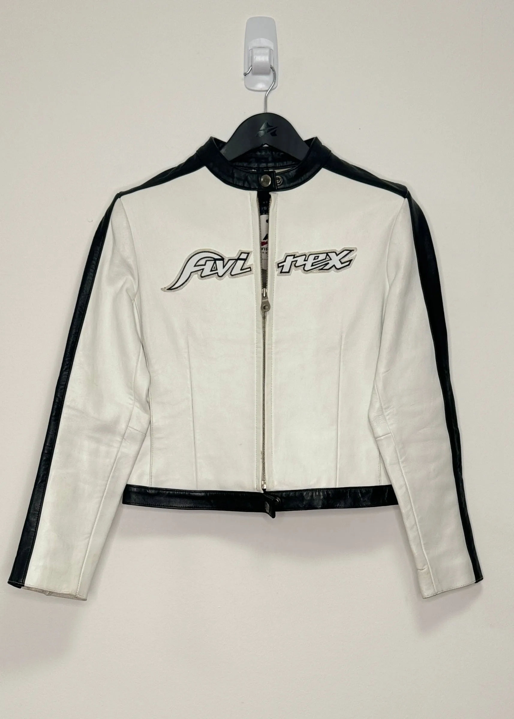 AVIREX Biker Jacket (White/Black) – Vintage for Women