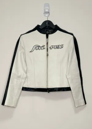 AVIREX Biker Jacket (White/Black) – Vintage for Women