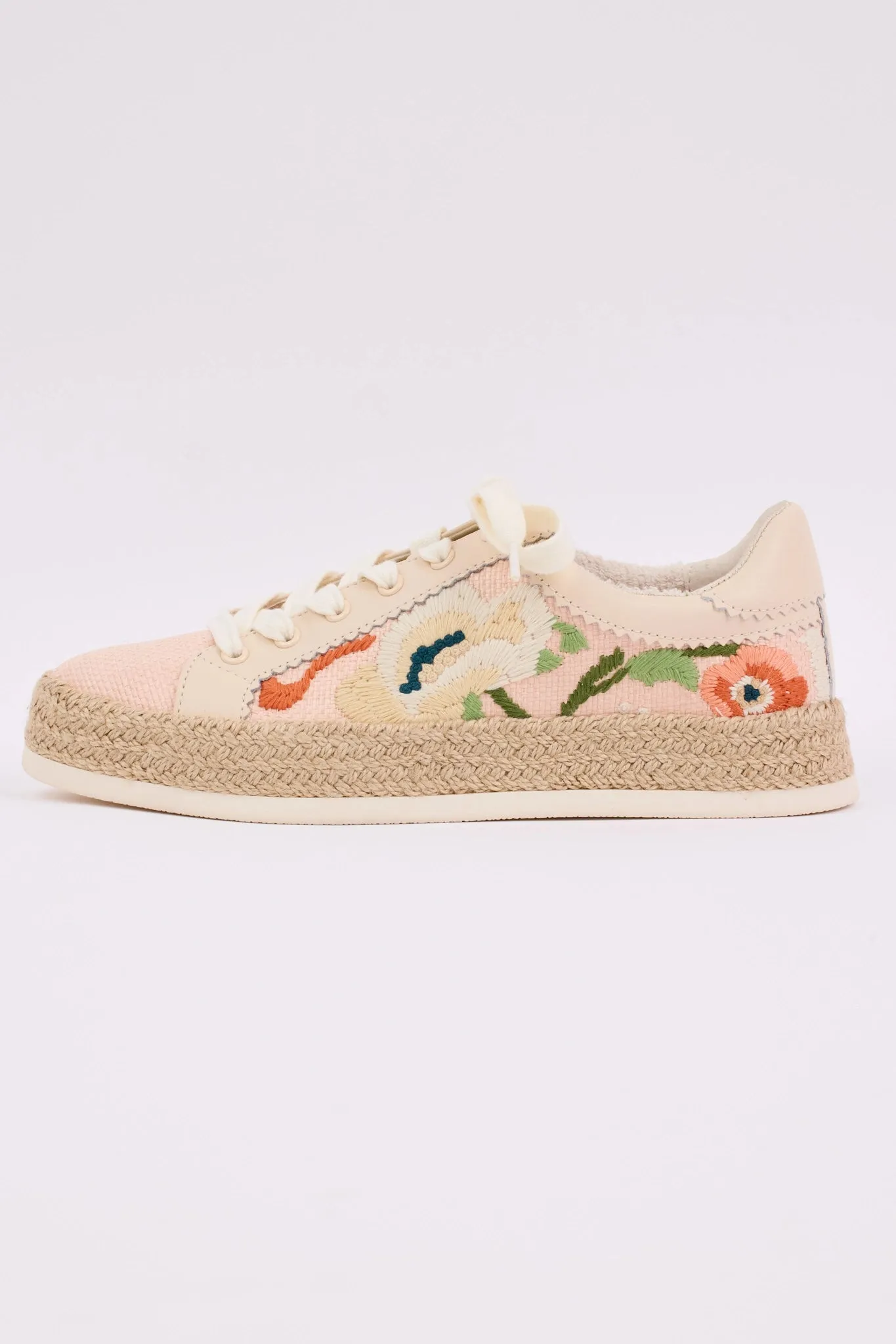 Azalia Sneaker-Pink Floral Raffia  by Dolce Vita