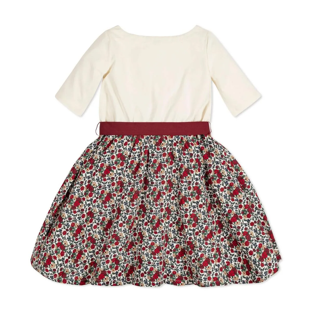 Baby Lightweight Blocked Skater Dress - Holiday Multi Floral