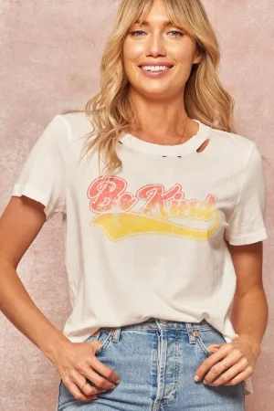 Be Kind Vintage Distressed Tee