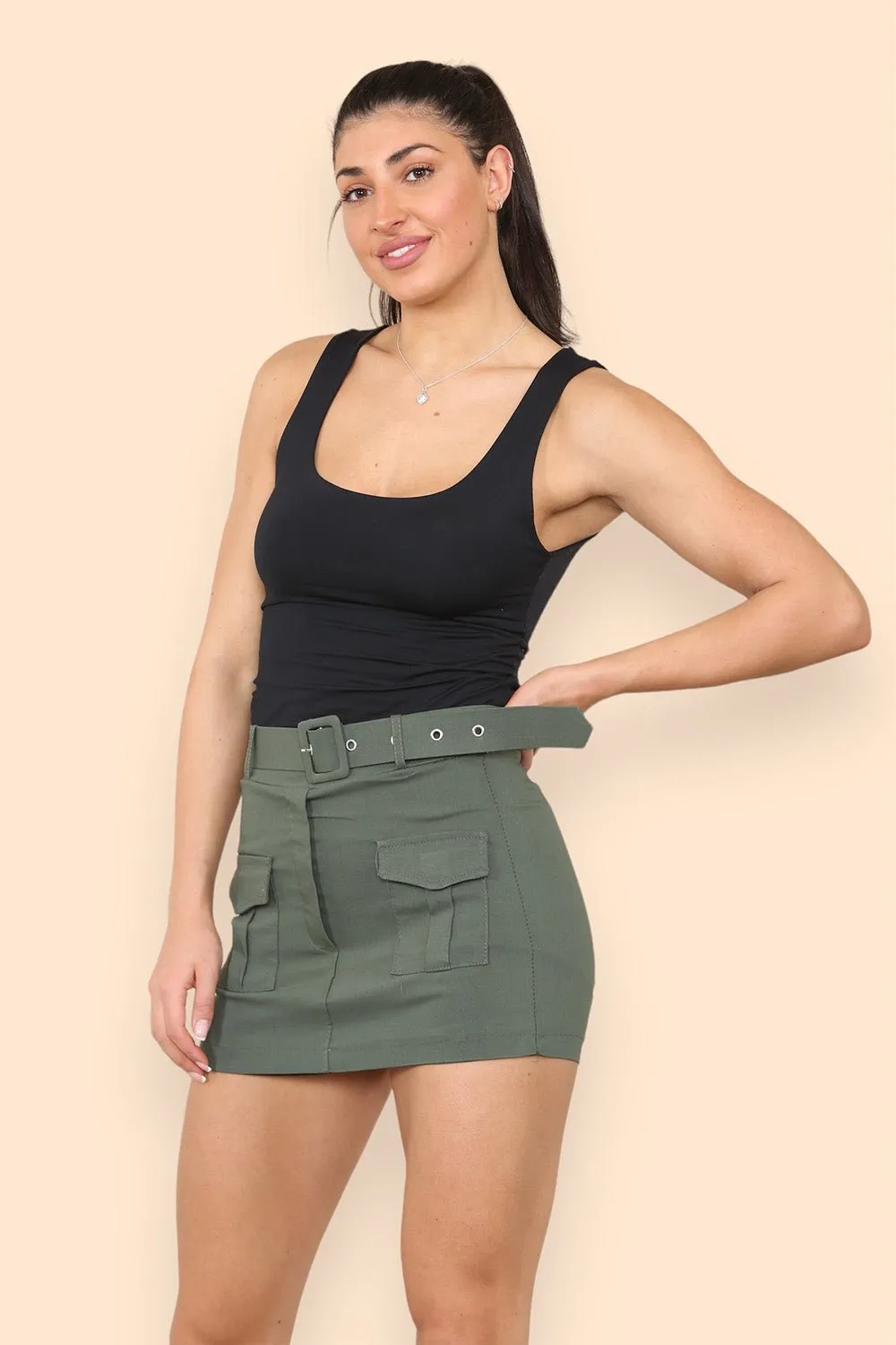 Belted Cargo Skorts