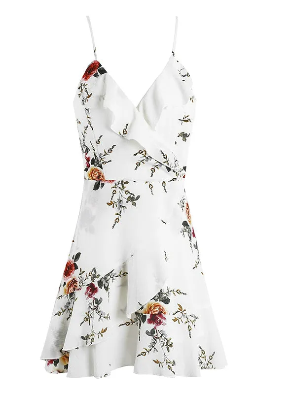 BerryBetty - Deep V Neck Backless Bandage Sexy Dress