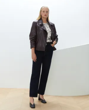 Biker Jacket - Eggplant