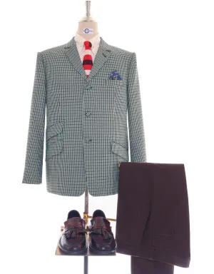 Black and Grey Large Houndstooth Blazer