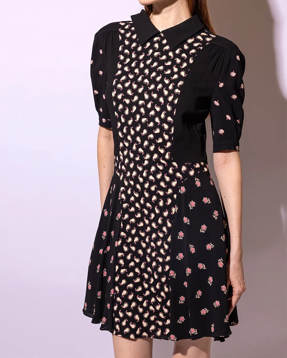 Black Floral Mini Dress