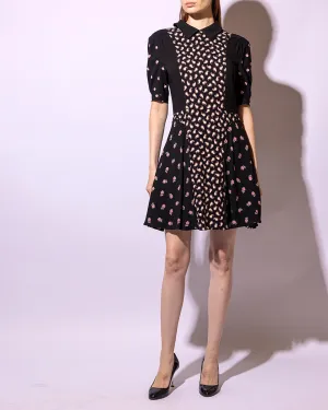 Black Floral Mini Dress