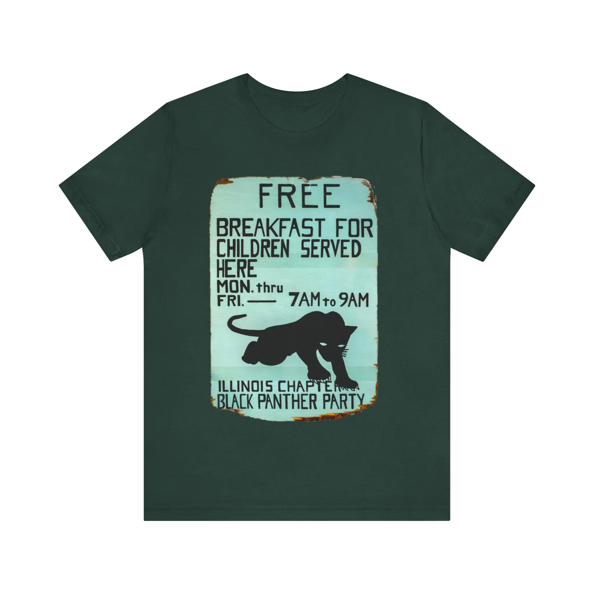 Black Panther Party/Free Breakfast for Children: Unisex Jersey Tee