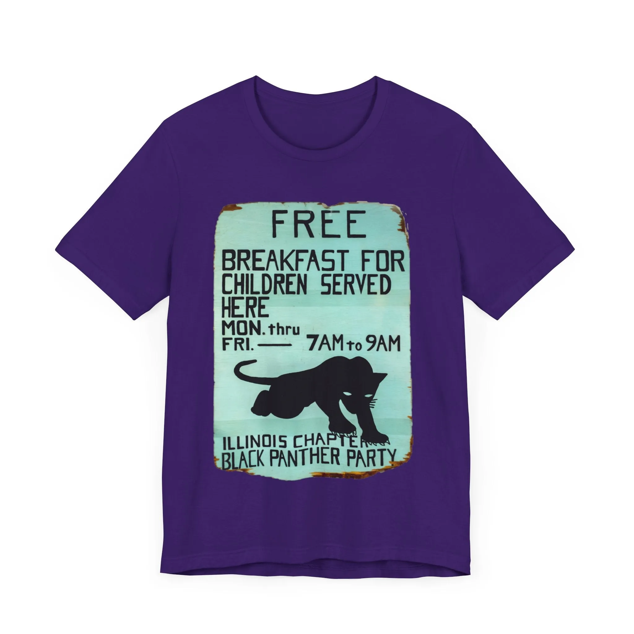 Black Panther Party/Free Breakfast for Children: Unisex Jersey Tee