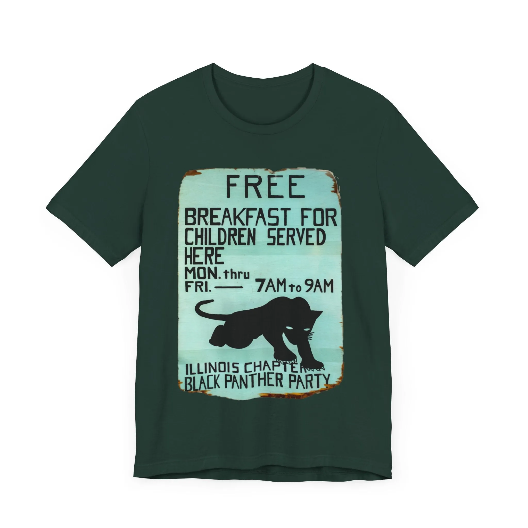 Black Panther Party/Free Breakfast for Children: Unisex Jersey Tee