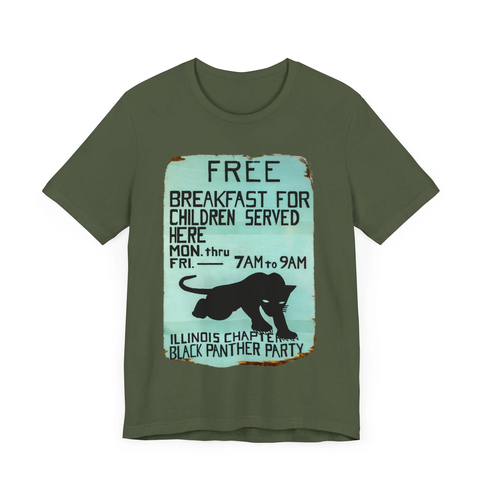 Black Panther Party/Free Breakfast for Children: Unisex Jersey Tee