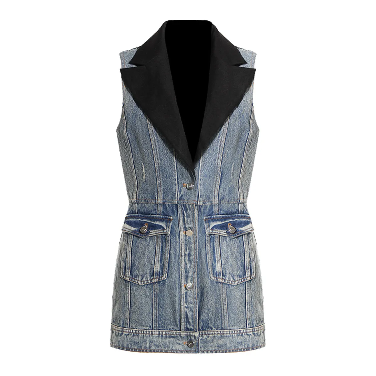 Blazer Matching Denim Dress Skirt Set