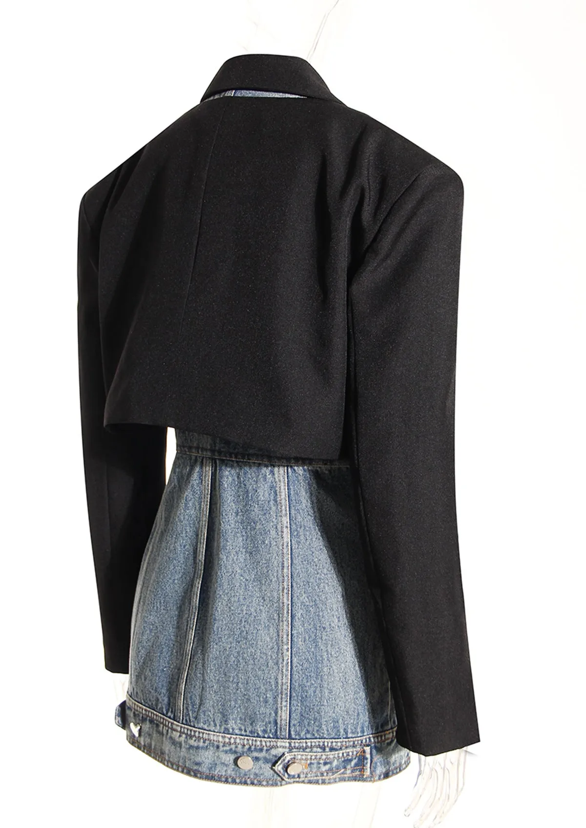 Blazer Matching Denim Dress Skirt Set