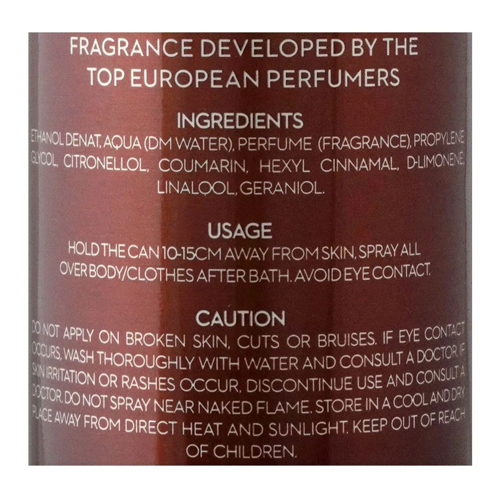 Bold Vintage Perfumed Body Spray| Deodorant | For Men