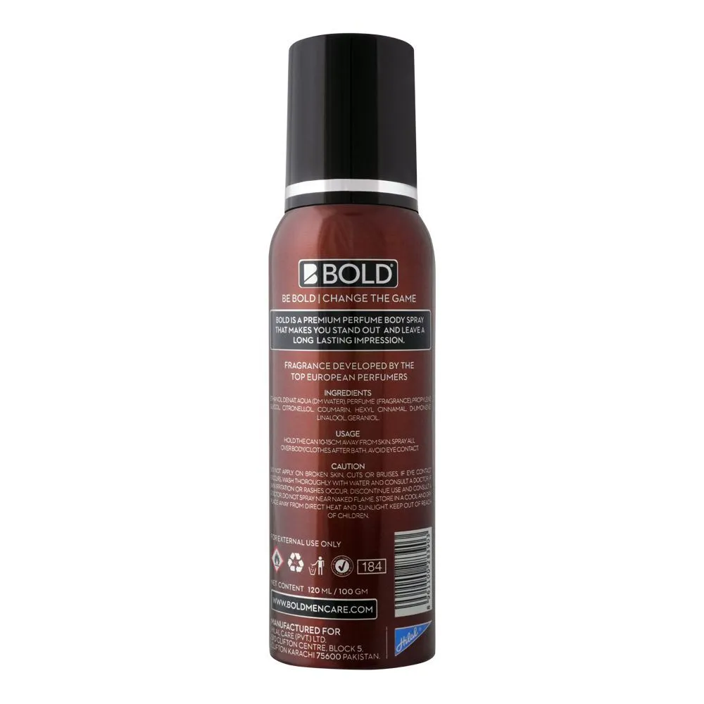 Bold Vintage Perfumed Body Spray| Deodorant | For Men