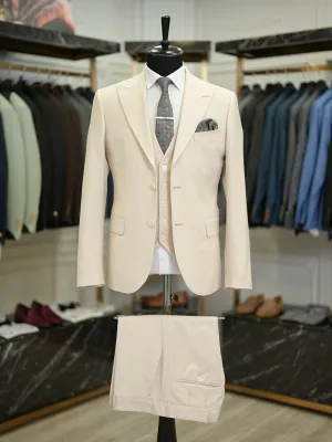 Brabion Maison Light Beige Slim Fit Suit – Perfect for Any Occasion
