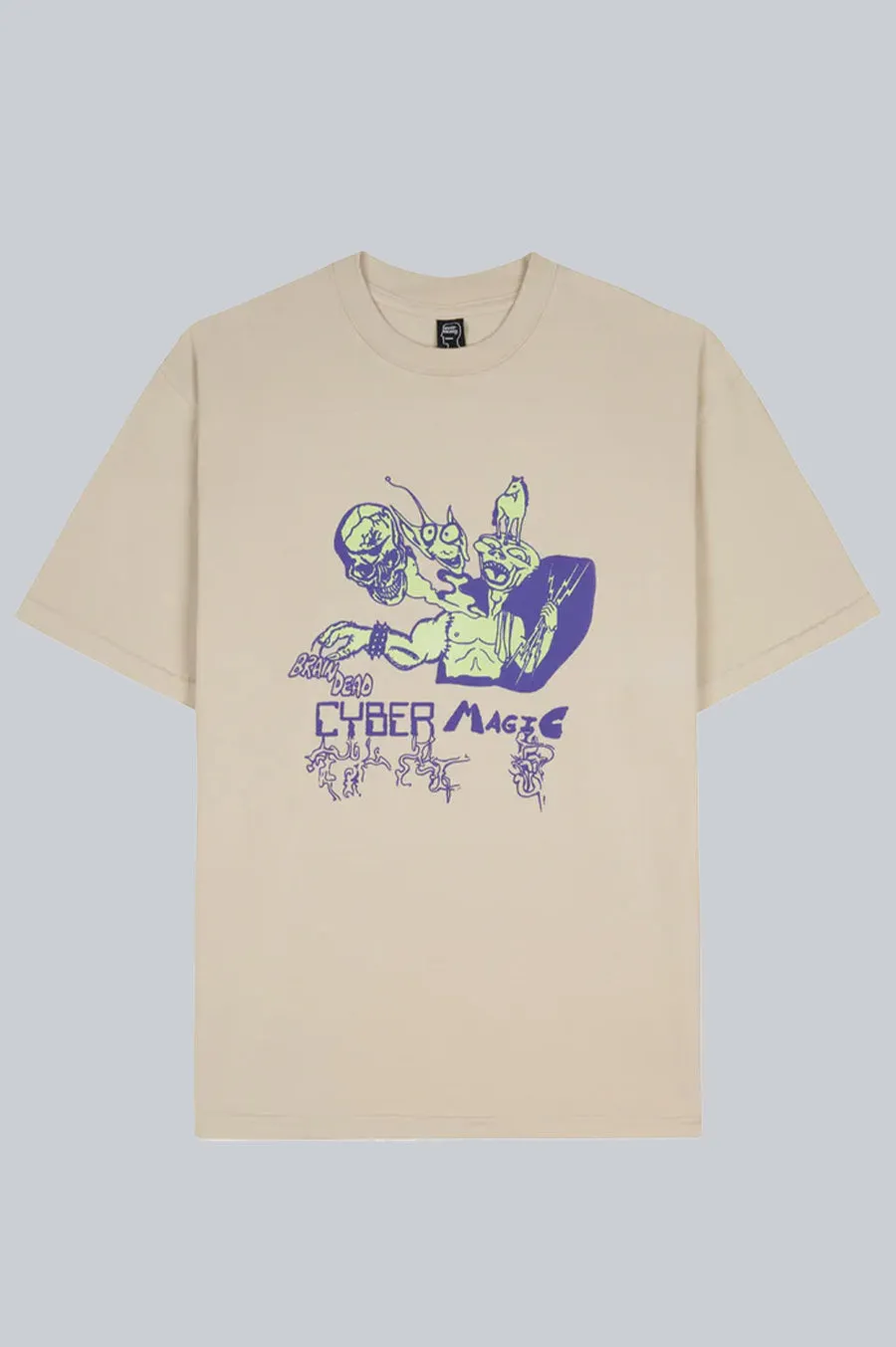 BRAIN DEAD CYBER MAGIC T-SHIRT OATMEAL