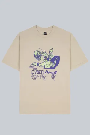 BRAIN DEAD CYBER MAGIC T-SHIRT OATMEAL