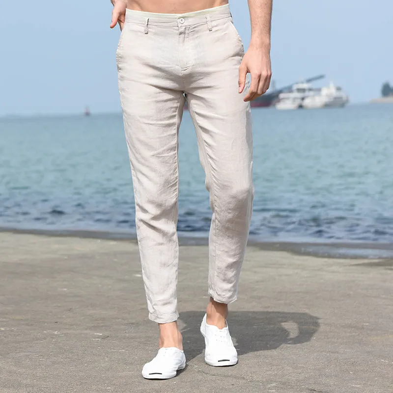 Breathable Slim Fit Cotton Pants