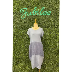 Bria Denim Blue Linen Dress