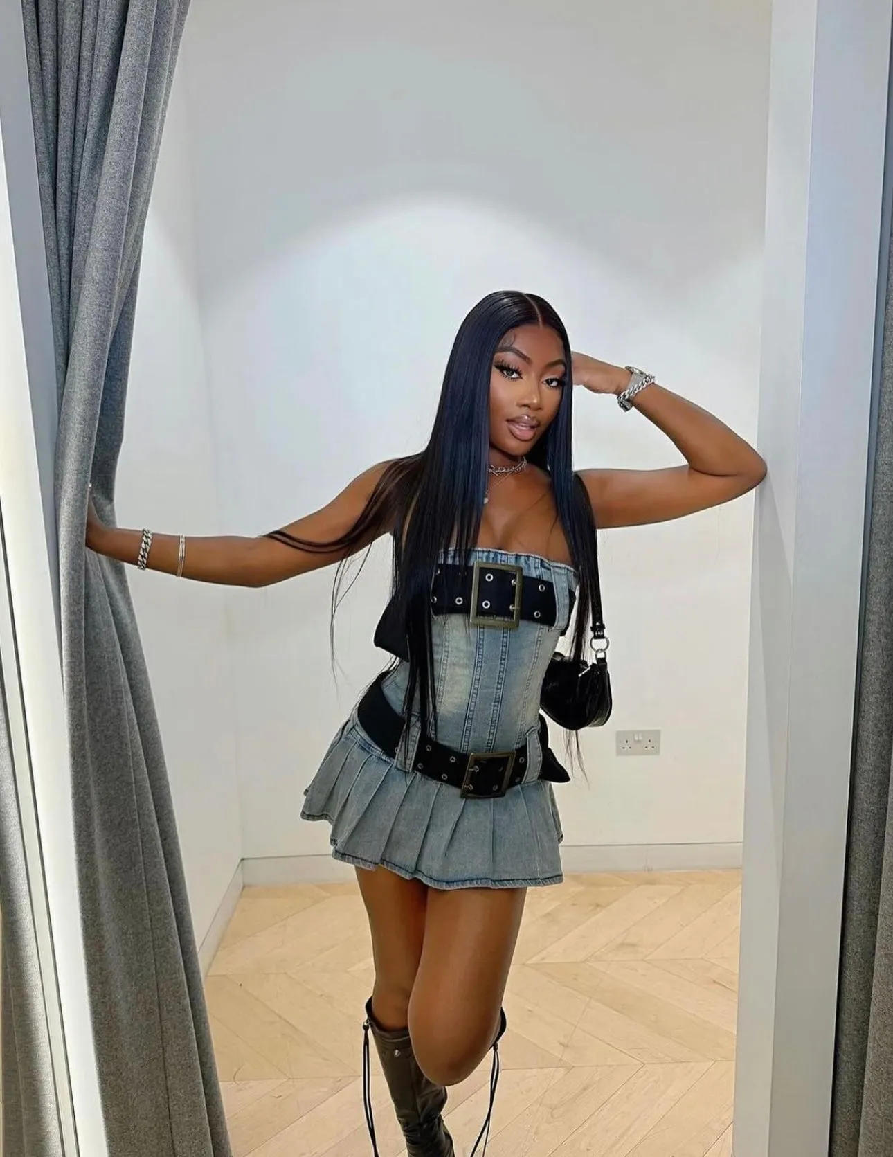 “Buckle me” Denim Dress
