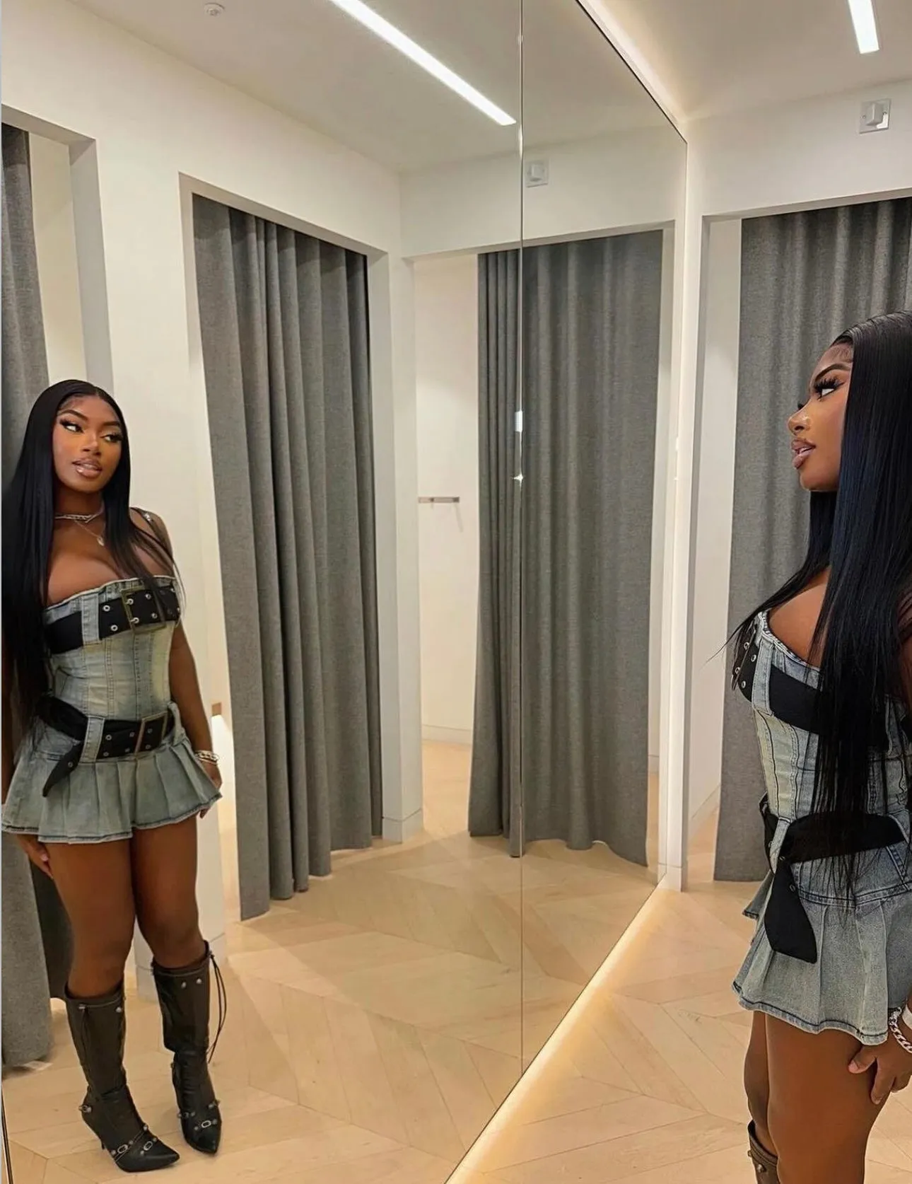 “Buckle me” Denim Dress